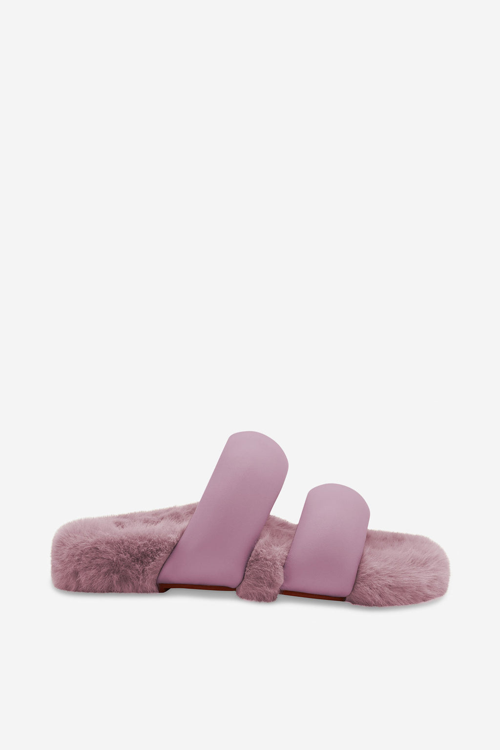 Mauve faux best sale fur nahla slipper